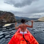 Experience a thrilling kayaking adventure on the Mediterranean coast in Himarë, Albania.